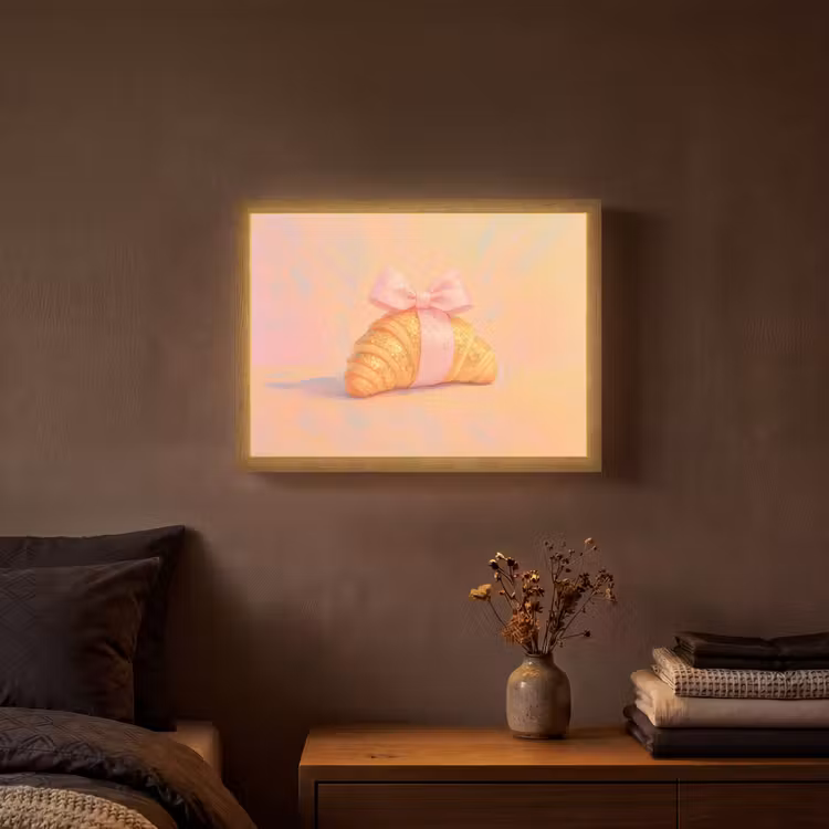 Lightbox - Wandlamp - Croissant - Strik - Roze — 3