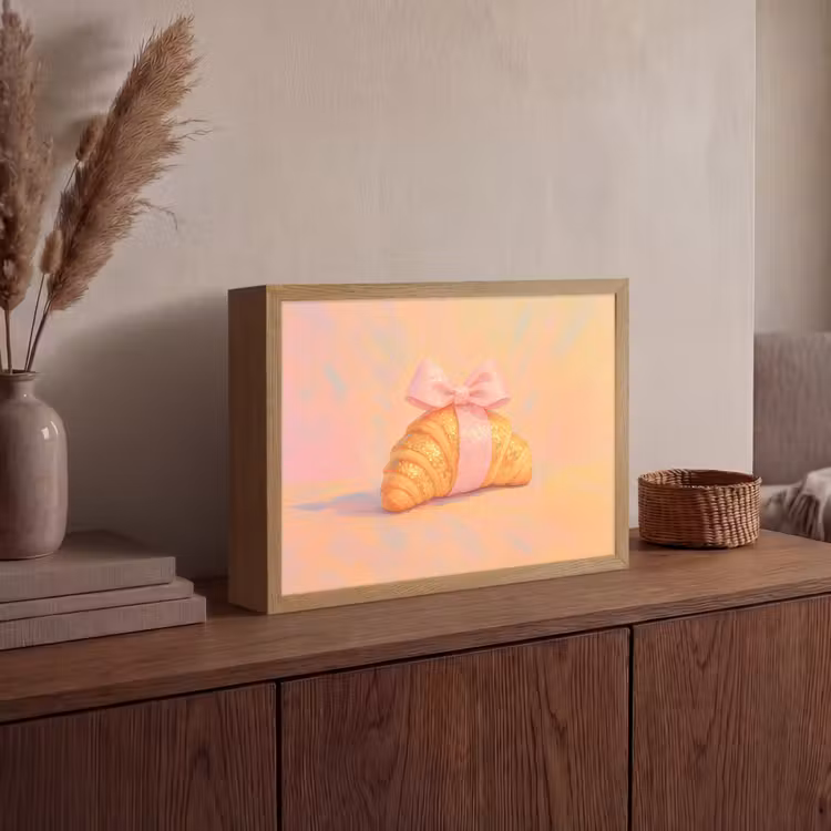 Lightbox - Wandlamp - Croissant - Strik - Roze — 4