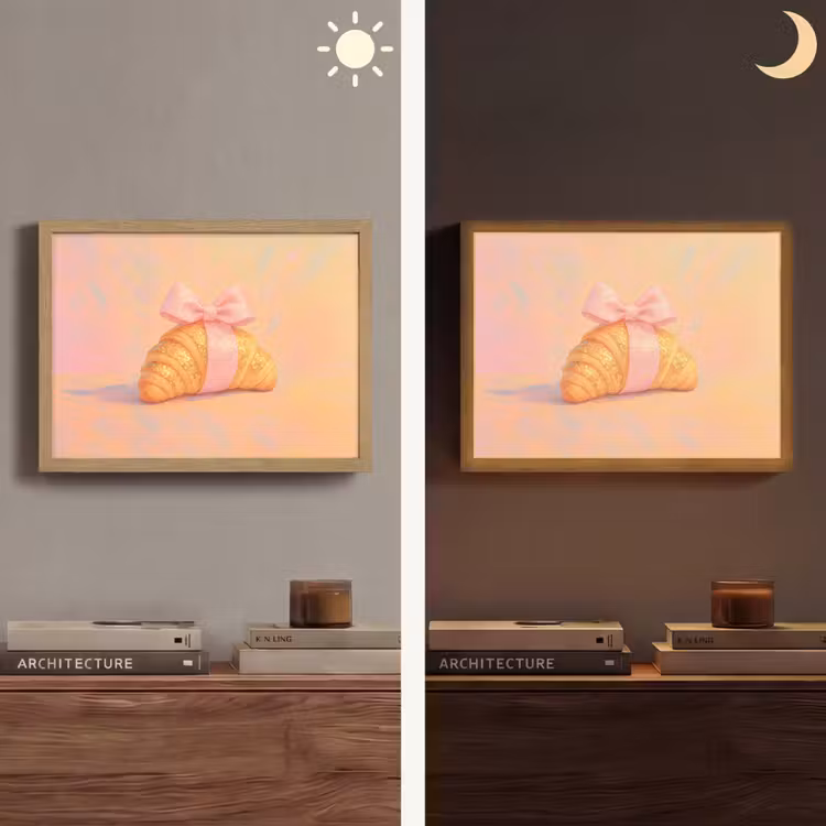 Lightbox - Wandlamp - Croissant - Strik - Roze — 6