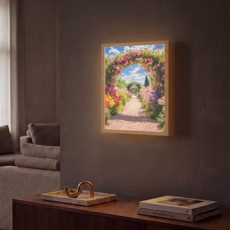 Lightbox - Wandlamp - Doorkijk - Bloemen - Kleurrijk - Natuur — 2