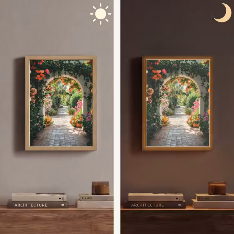 Lightbox - Wandlamp - Doorkijk - Bloemen - Natuur - Bloementuin — 5