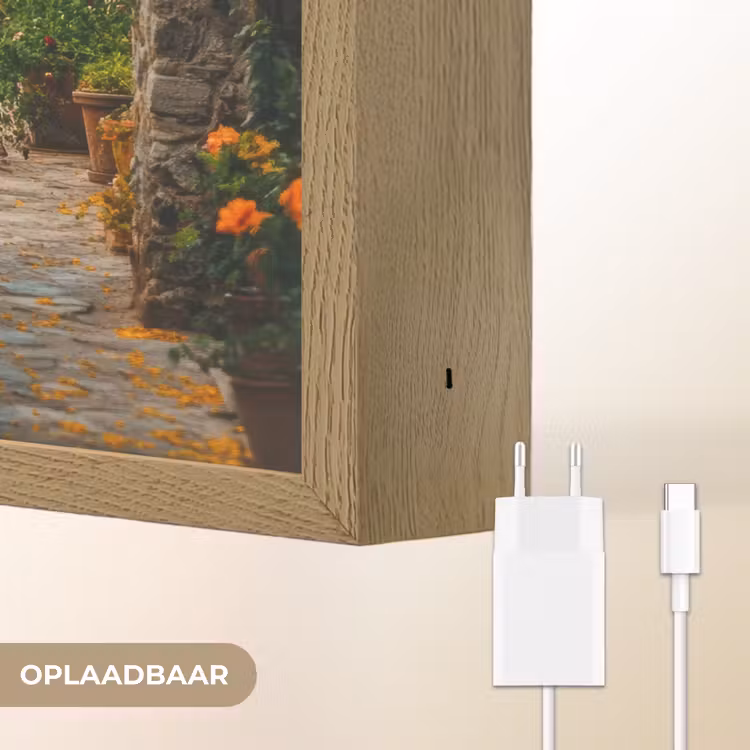 Lightbox - Wandlamp - Doorkijk - Bloemen - Poort - Stenen — 6