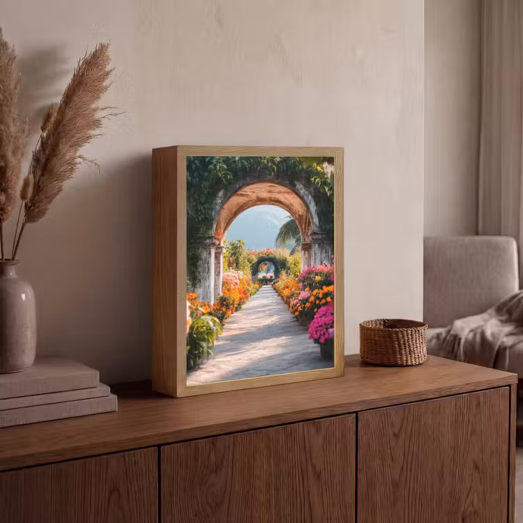 Lightbox - Wandlamp - Doorkijk - Bloemen - Tropisch - Kleurrijk — 4