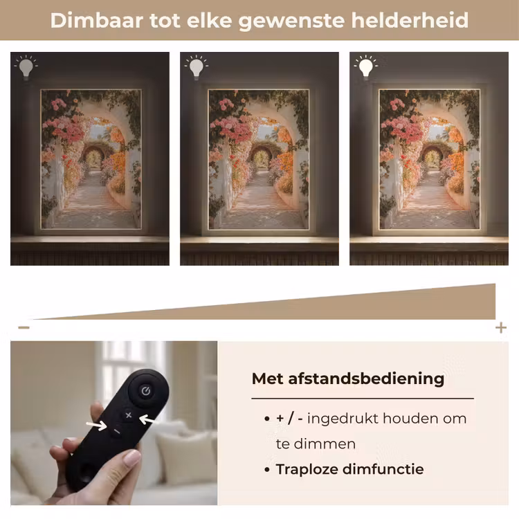 Lightbox - Wandlamp - Doorkijk - Boog - Bloemen - Pastel — 8