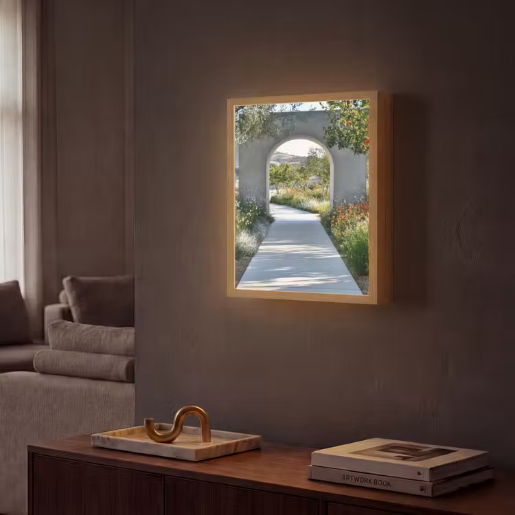 Lightbox - Wandlamp - Doorkijk - Pad - Beton - Landschap — 2