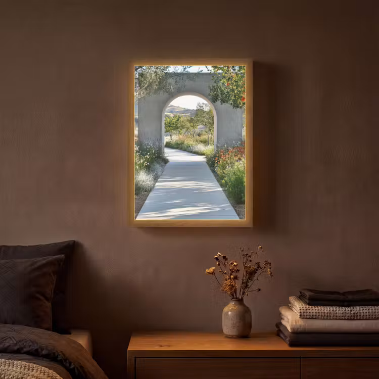 Lightbox - Wandlamp - Doorkijk - Pad - Beton - Landschap — 3