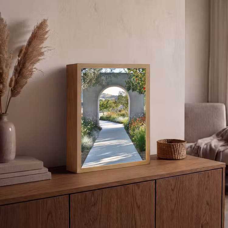 Lightbox - Wandlamp - Doorkijk - Pad - Beton - Landschap — 4