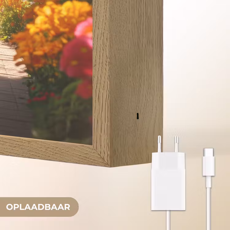 Lightbox - Wandlamp - Doorkijk - Pad - Bloemen - Struik - Kleurrijk — 6
