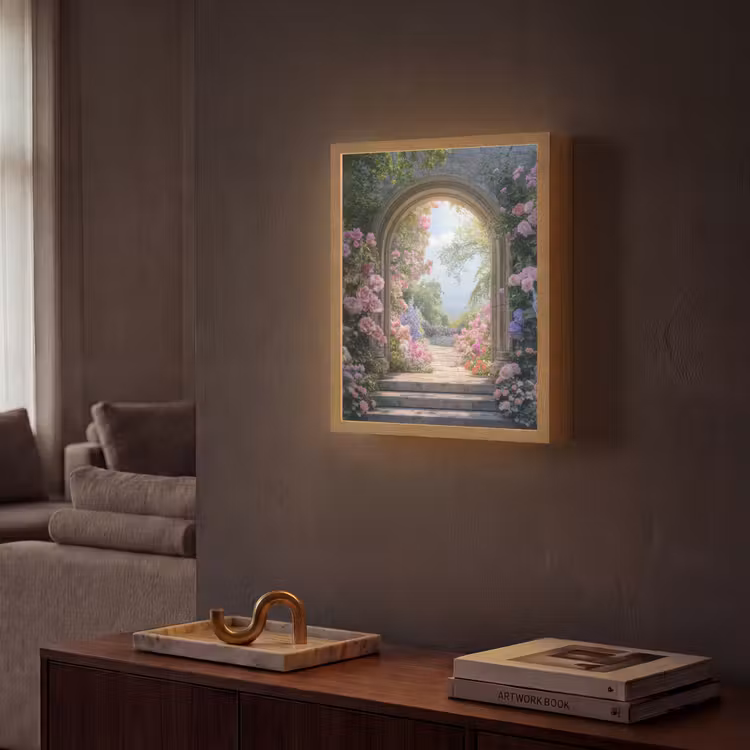 Lightbox - Wandlamp - Doorkijk - Rozen - Vintage - Bloemen — 2