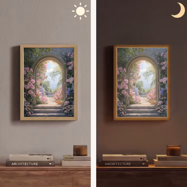 Lightbox - Wandlamp - Doorkijk - Rozen - Vintage - Bloemen — 5