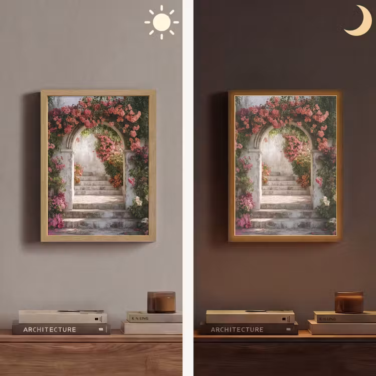 Lightbox - Wandlamp - Doorkijk - Rozen - Vintage - Poort — 5