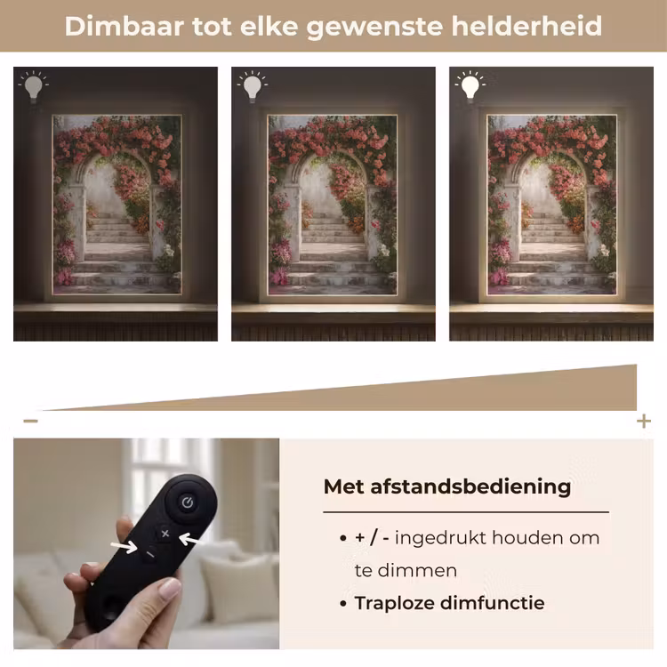 Lightbox - Wandlamp - Doorkijk - Rozen - Vintage - Poort — 8