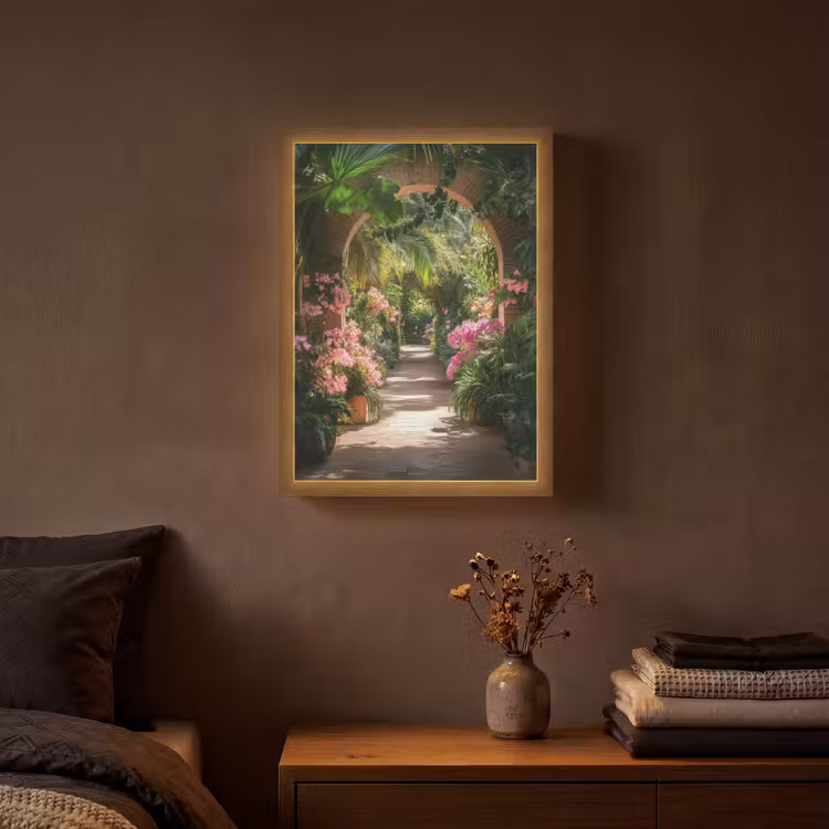 Lightbox - Wandlamp - Doorkijk - Tropisch - Bloemen - Natuur — 3