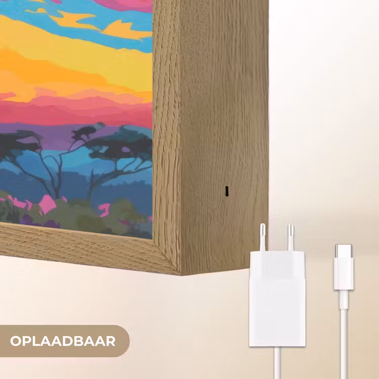 Lightbox - Wandlamp - Giraffe - Savanna - Lucht - Gekleurd — 7