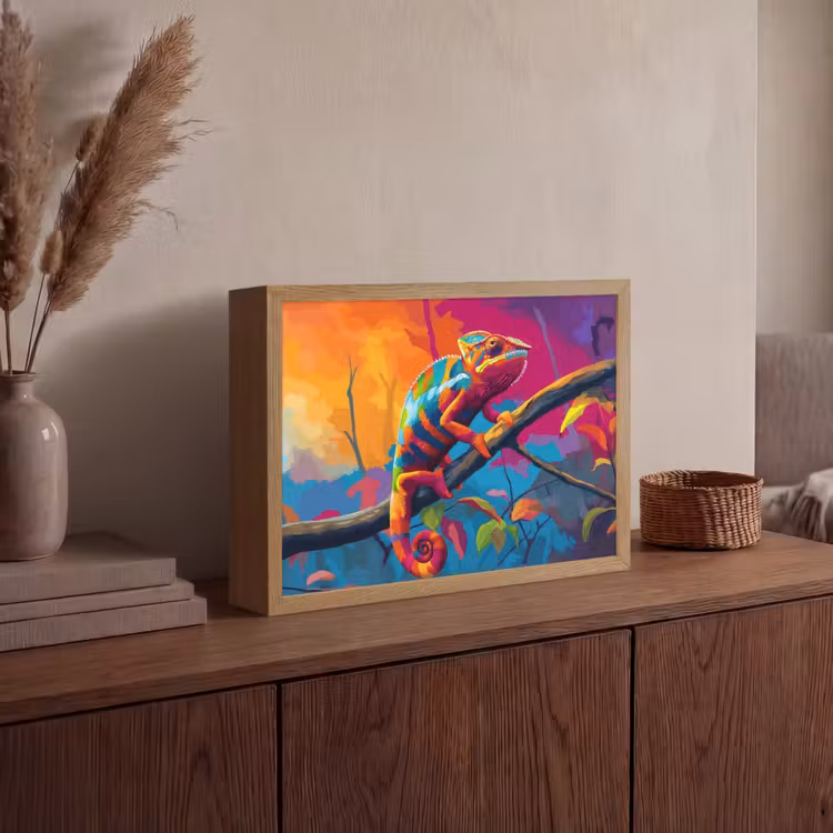 Lightbox - Wandlamp - Kameleon - Tak - Gestreept - Bladeren — 4