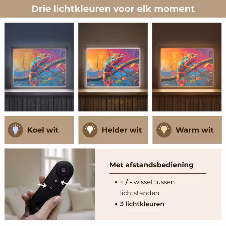 Lightbox - Wandlamp - Kameleon - Tak - Gestreept - Bladeren — 8