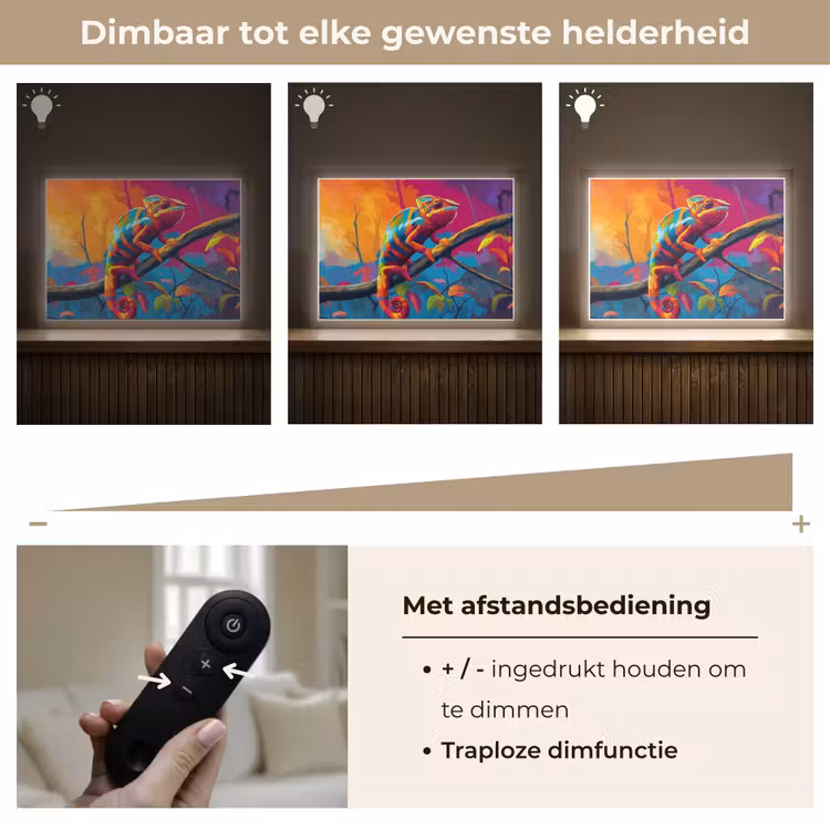 Lightbox - Wandlamp - Kameleon - Tak - Gestreept - Bladeren — 9
