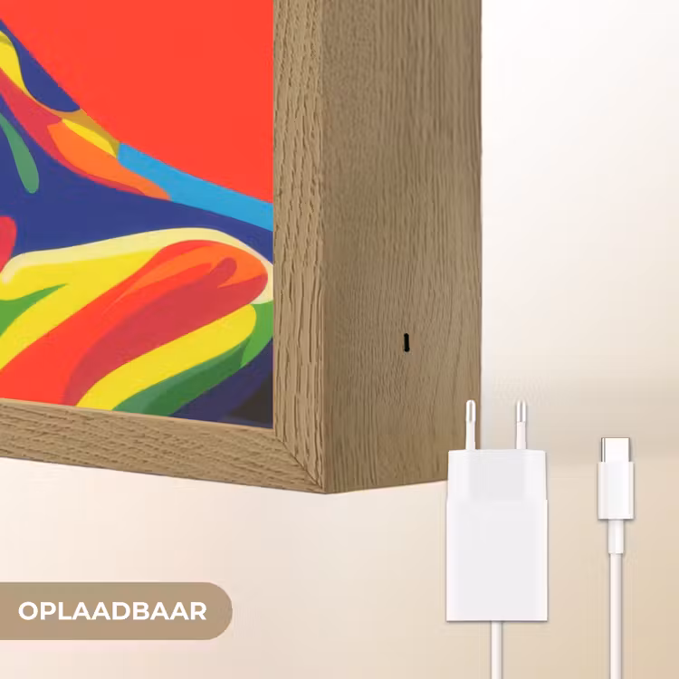 Lightbox - Wandlamp - Kikker - Kleurrijk - Strepen - Ogen — 7