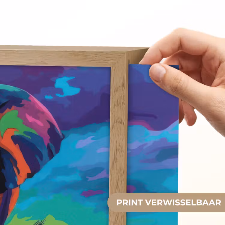Lightbox - Wandlamp - Olifant - Kleurrijk - Lucht - Abstract — 5