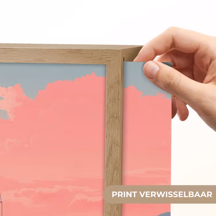 Lightbox - Wandlamp - Zeilboot - Roze zee - Zonsondergang - Bergen — 5