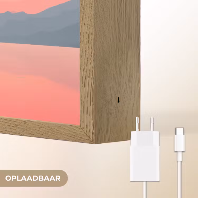 Lightbox - Wandlamp - Zeilboot - Roze zee - Zonsondergang - Bergen — 7
