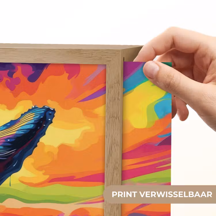 Lightbox - Wandlamp - Zonsondergang - Walvis - Geschilderd - Kleurrijk — 5
