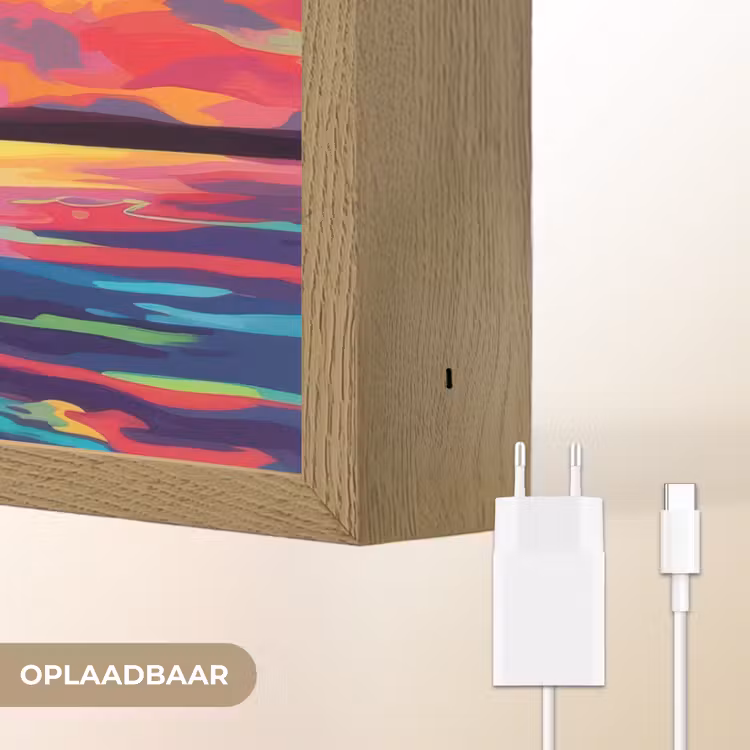 Lightbox - Wandlamp - Zonsondergang - Walvis - Geschilderd - Kleurrijk — 7