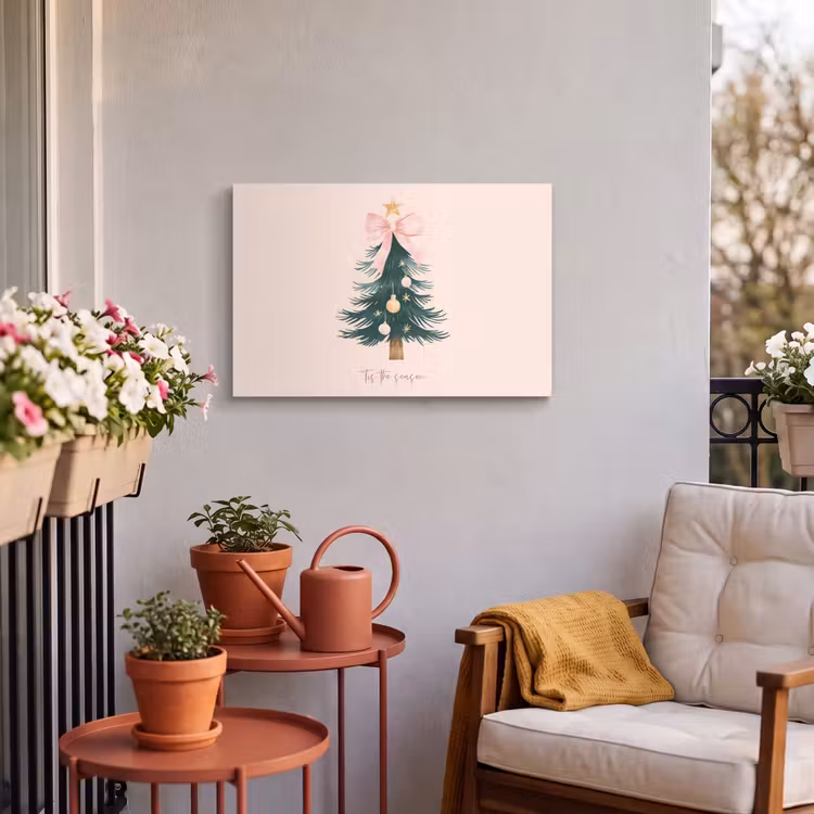 Buiten canvas - Christmas Season - Kerst - Kerstboom - Roze — 3