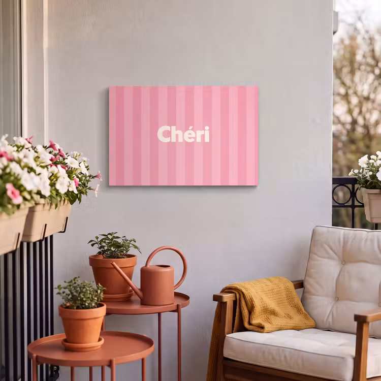 Buiten canvas - Gestreept - Roze - Chéri — 3