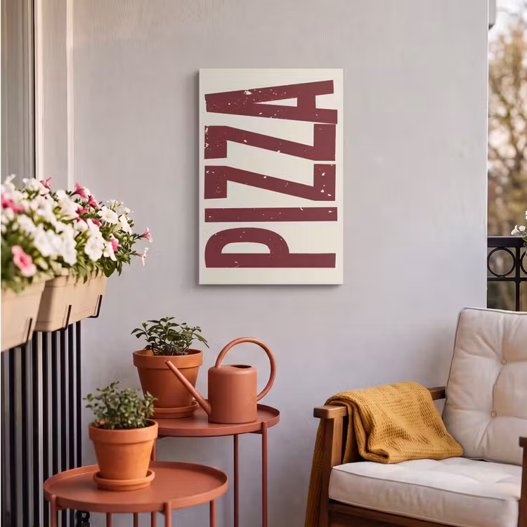 Buiten canvas - Pizza - Vintage - Decoratie - Japandi — 3