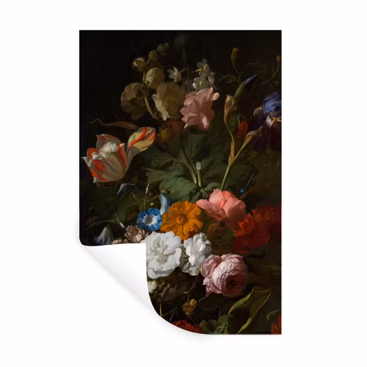 Muursticker - Vaas met bloemen - Schilderij van Rachel Ruysch — 1