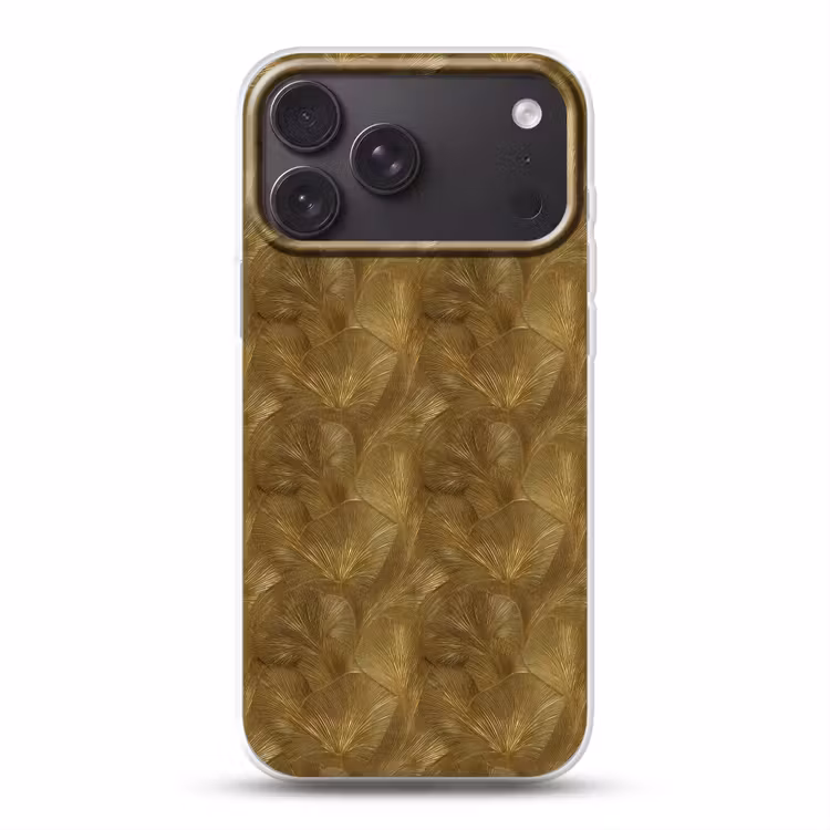 Telefoonhoesje - Organisch - Lijnen - Goud — 1