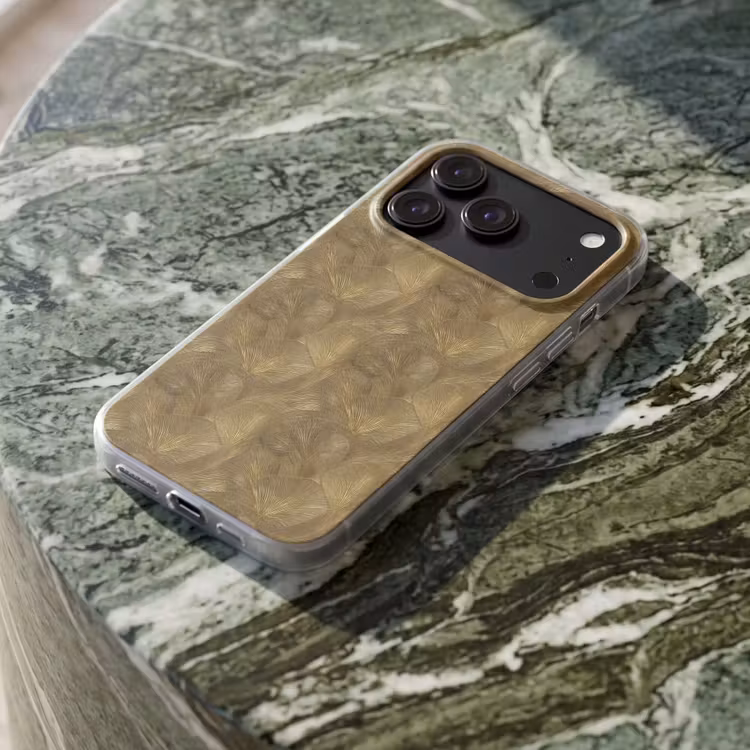 Telefoonhoesje - Organisch - Lijnen - Goud — 3