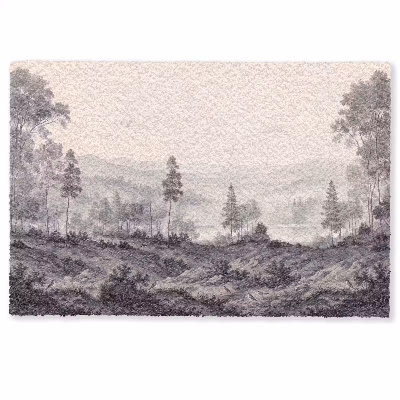 Deurmat - Mistig - Berglandschap - Illustratie — 1