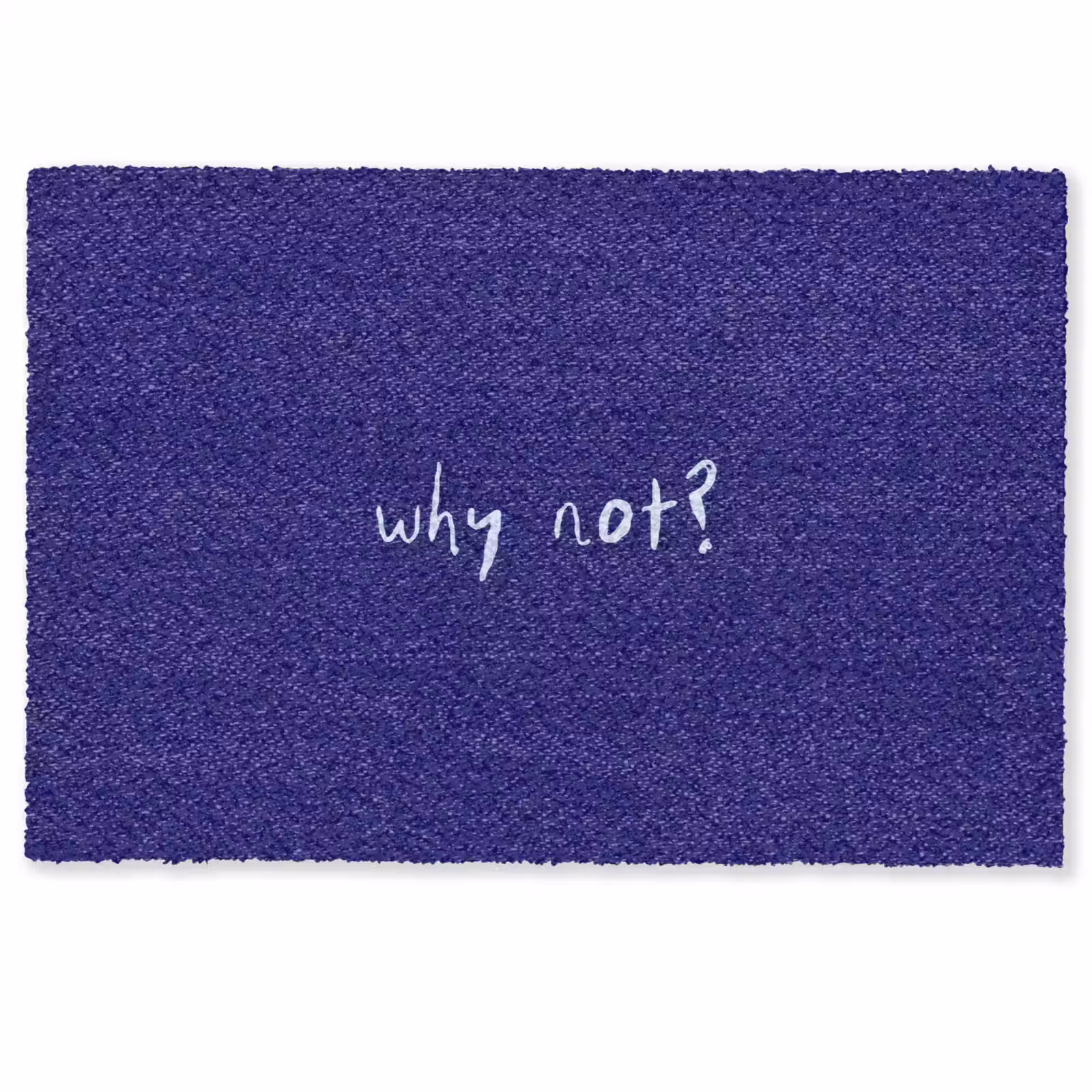 Deurmat - Why not - Blauw - Handgeschreven — 1