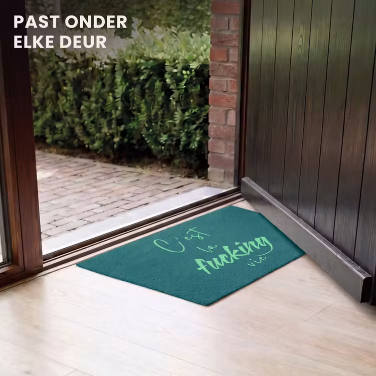 Deurmat - c'est la fucking vie - Groen - Handgeschreven — 7