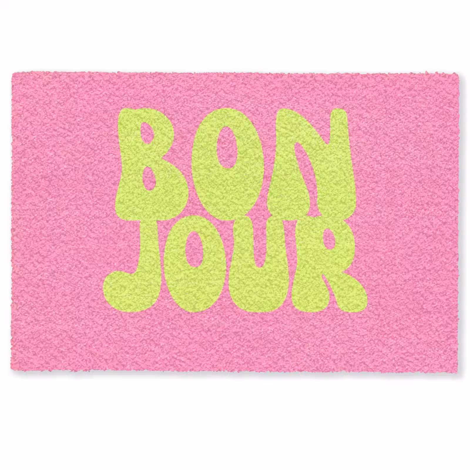 Deurmat - Bonjour - Roze - Fel groen — 1