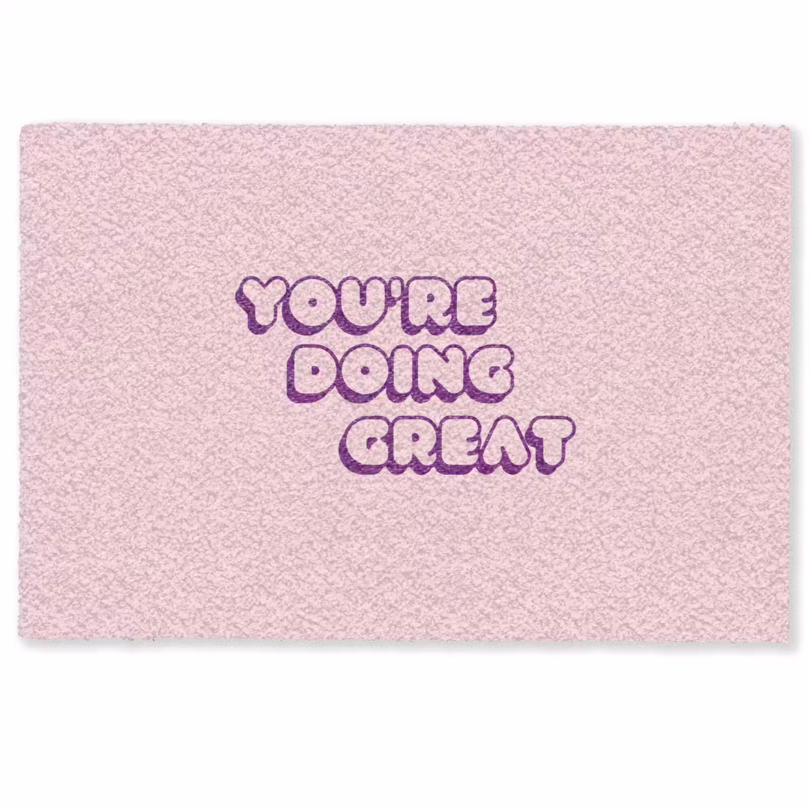 Deurmat - You're doing great - Roze - Bubble letters — 1