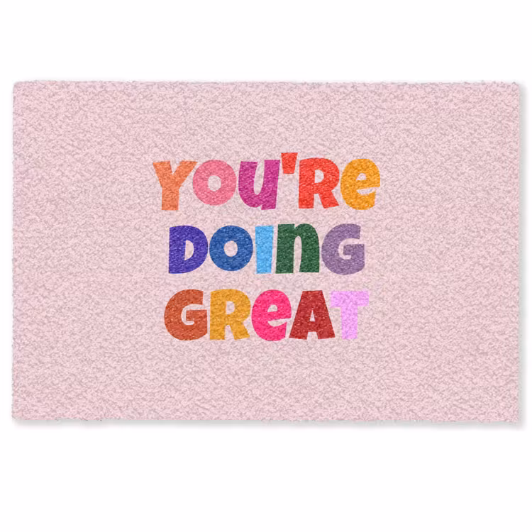 Deurmat - You're doing great - Roze - Kleurrijk — 1