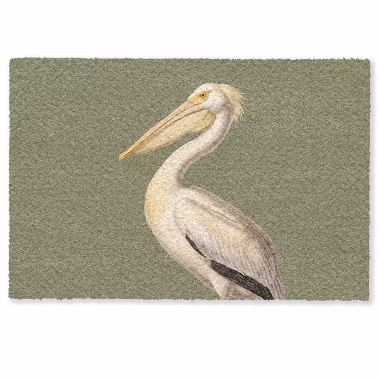 Deurmat - Pelikaan - Wit - Vogel - Klassiek - Natuur — 1