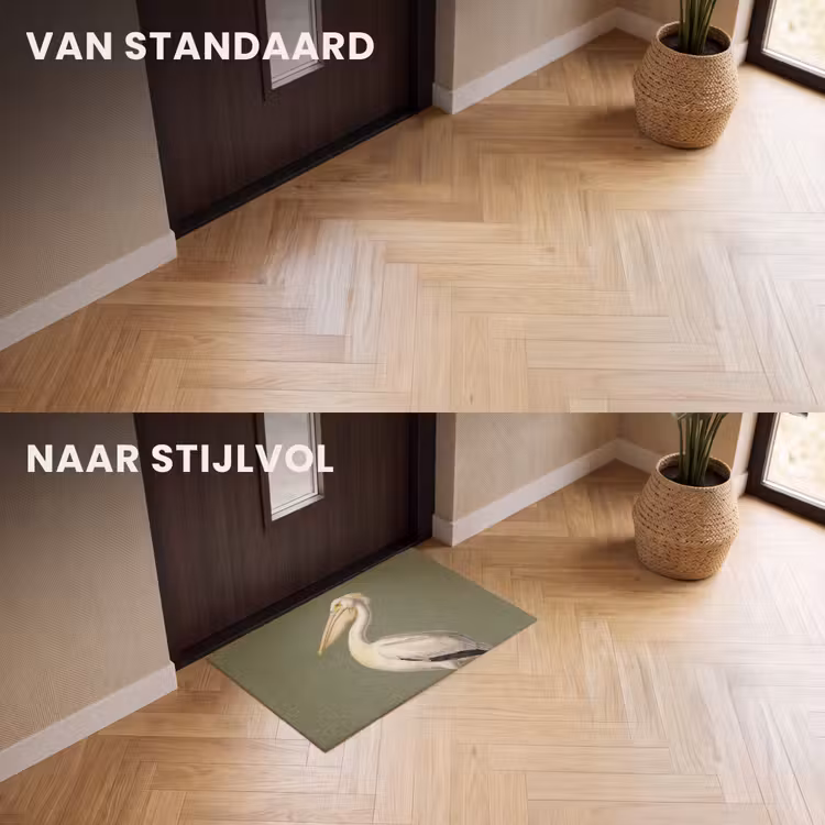 Deurmat - Pelikaan - Wit - Vogel - Klassiek - Natuur — 3