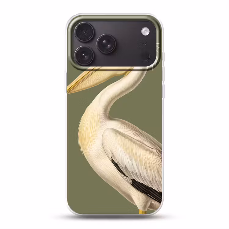 Telefoonhoesje - Pelikaan - Wit - Vogel - Klassiek - Natuur — 1