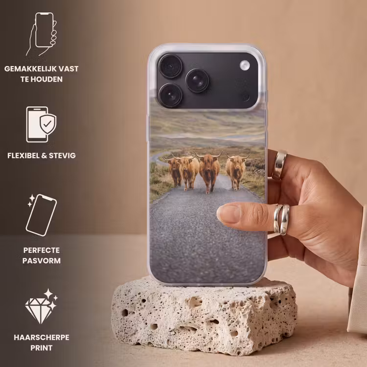 Telefoonhoesje - Schotse Hooglanders - Weg - Landschap - Kudde — 4