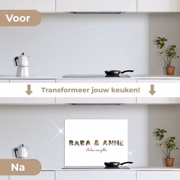Gepersonaliseerd spatscherm - Baba & Anne - Lettercollage — 2