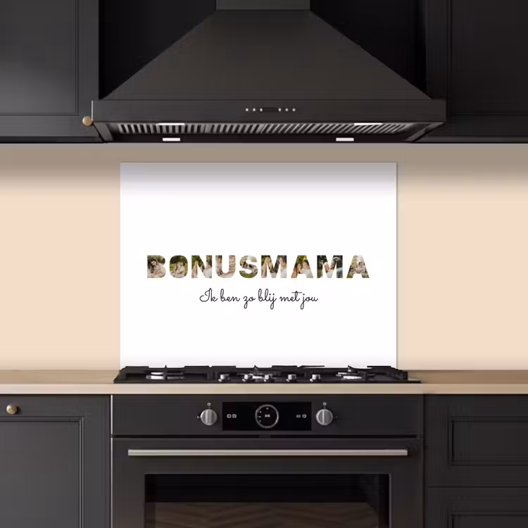 Gepersonaliseerd spatscherm - Bonusmama - Lettercollage — 1