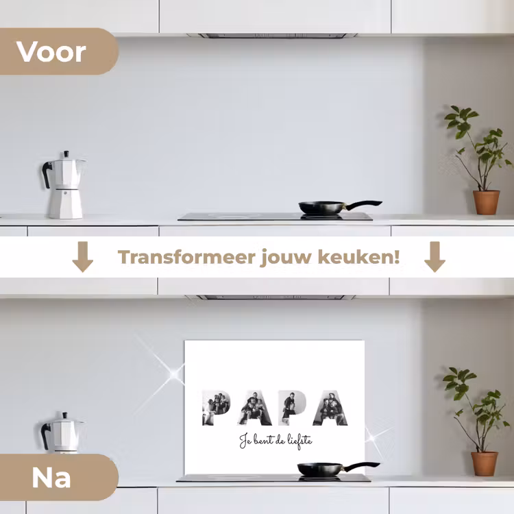 Gepersonaliseerd spatscherm - Papa - Lettercollage — 2