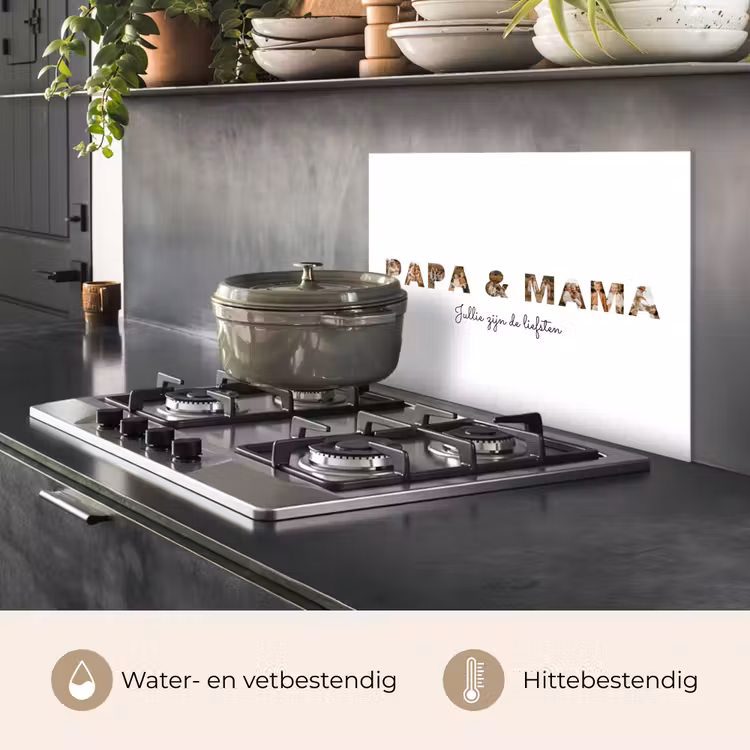 Gepersonaliseerd spatscherm - Papa & Mama - Lettercollage — 6