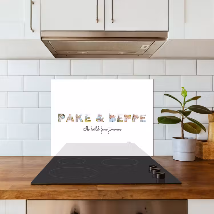 Gepersonaliseerd spatscherm - Pake & Beppe - Lettercollage — 5
