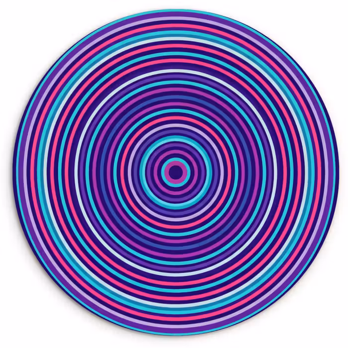 Wandcirkel - Glas - Abstract - Cirkels - Kleurrijk
