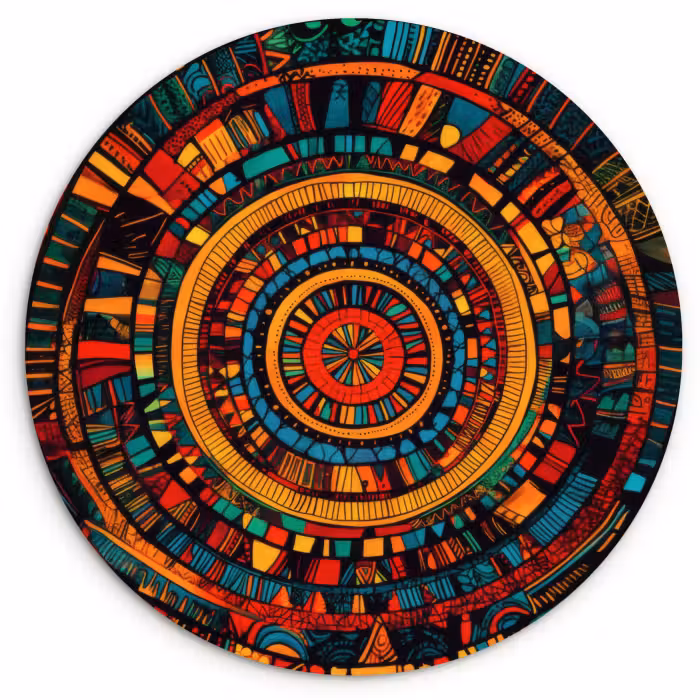 Wandcirkel - Glas - Mandala - Cirkels - Patronen